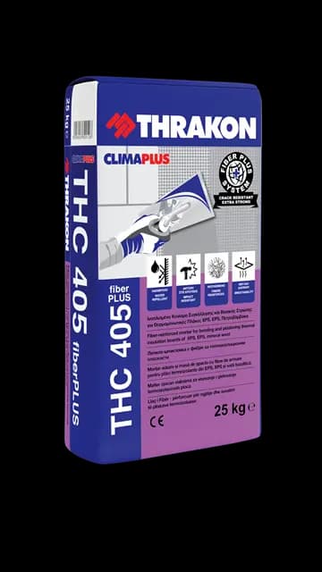 FIBERPLUS THC 405 - Adeziv masă de șpaclu cu fibre de armare pentru plăci termoizolante